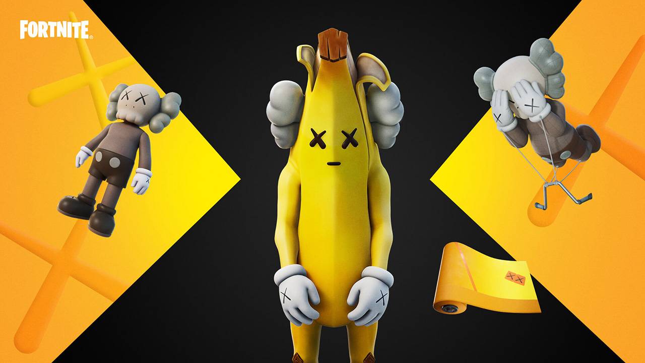 Экипировка Скелета и Банана KAWS в Fortnite