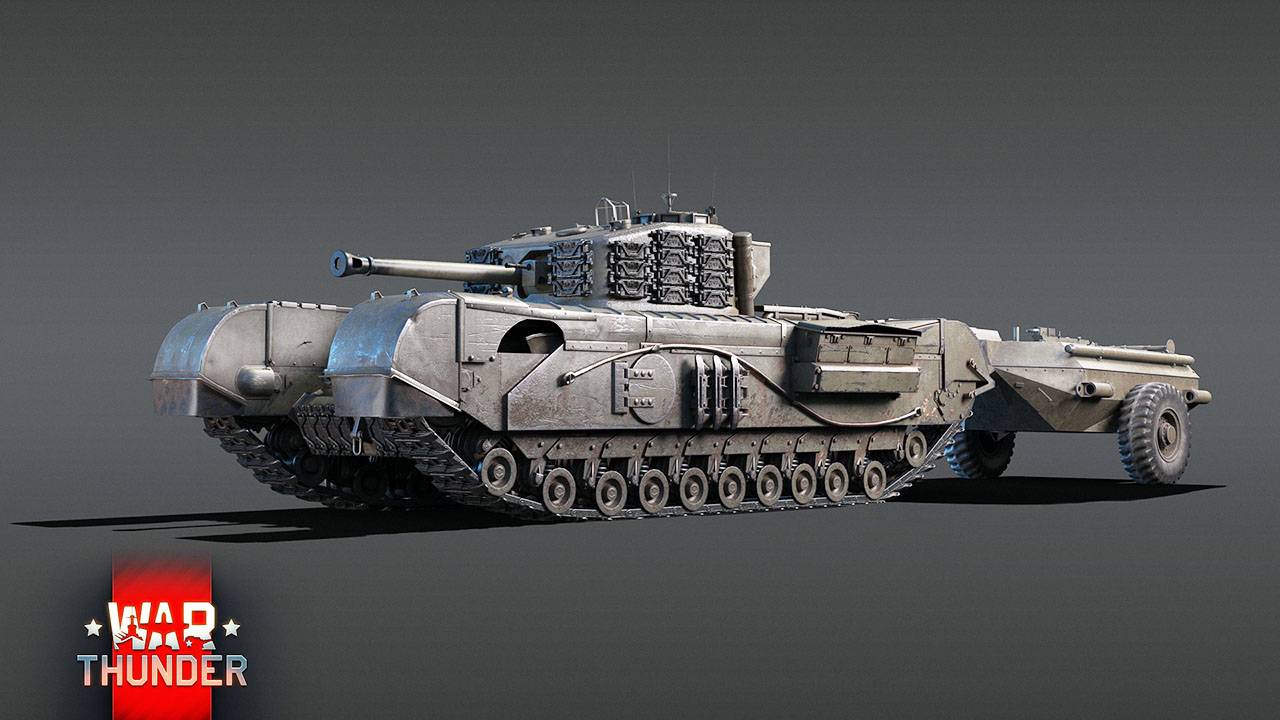Танк Churchill Crocodile в боевом пропуске War Thunder "Запах победы"