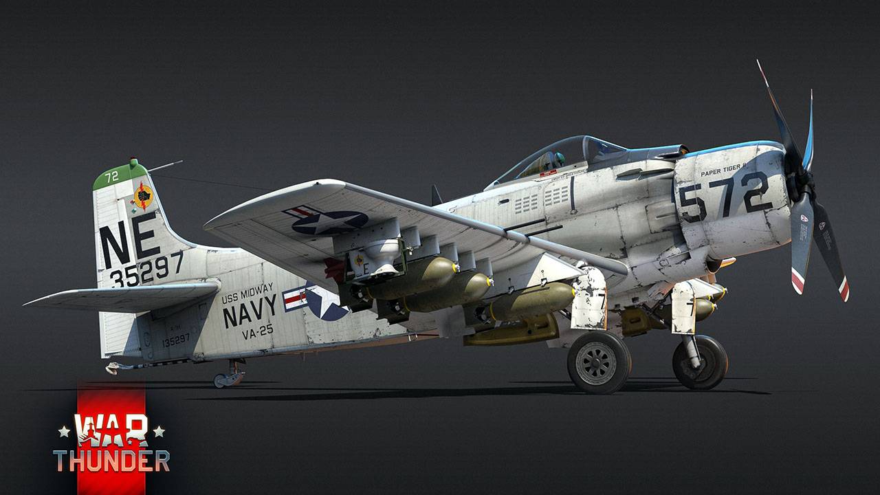 Ударный самолёт A-1H Skyraider в War Thunder "Запах победы"